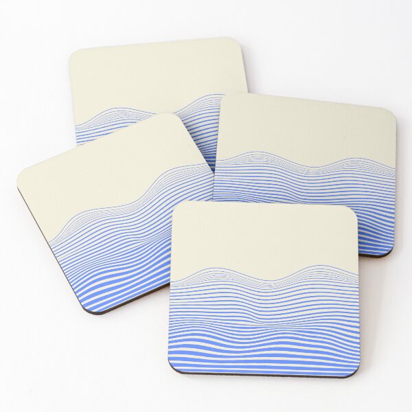 Item preview, Blue line waves designed and sold by vocej.