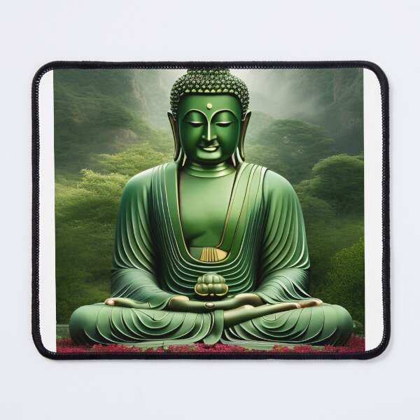 Item preview, Buddha meditating wednesday green cheerful designed and sold by greengoodnich.