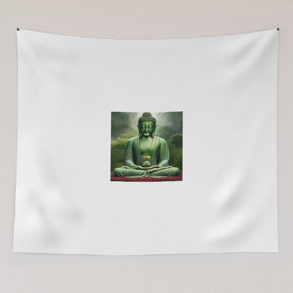 Item preview, Buddha meditating wednesday green cheerful designed and sold by greengoodnich.