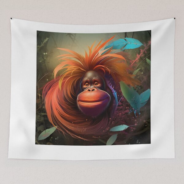Item preview, Abstract Orangutan Face Art designed and sold by PeteRascal.