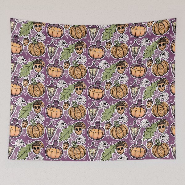 Item preview, Spooky Autumn Kawaii Print designed and sold by CreaturesLikeUs.
