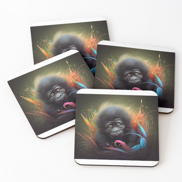 Item preview, Abstract Baby Gorilla Face Art designed and sold by PeteRascal.