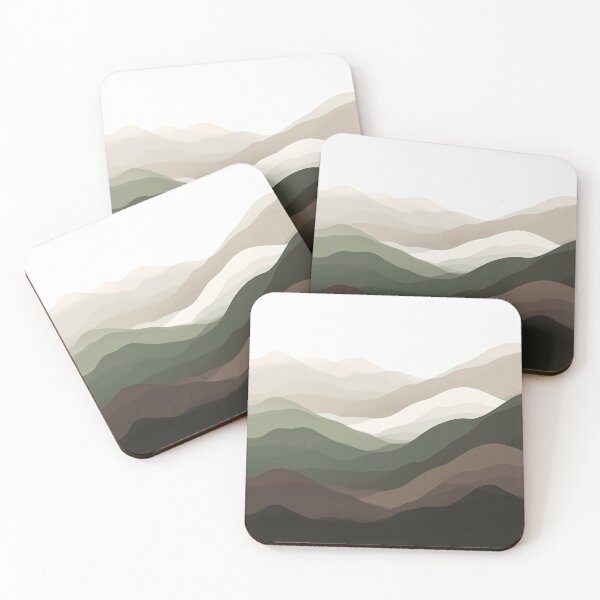 Item preview, Earth tone gradient mountain designed and sold by ArtByAMAZE.