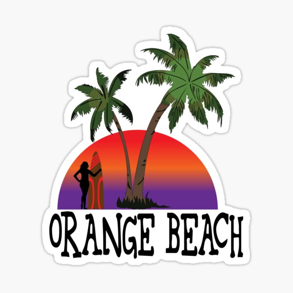 "Orange Beach" Sticker by RBBeachDesigns Redbubble