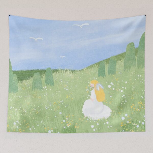 Item preview, Cartoon healing illustration rustic style and girl designed and sold by SceneryStudio.