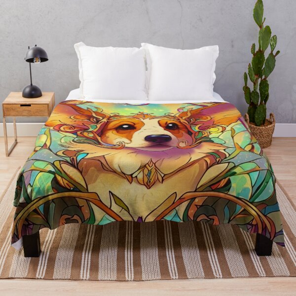 Item preview, Art Nouveau Enchanted Fairy Corgi designed and sold by Elwynartnouveau.