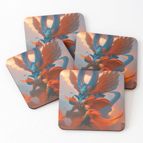 Item preview, Garuda flying above the orange sky designed and sold by greengoodnich.
