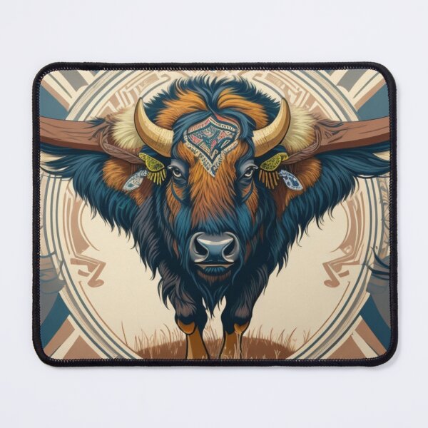 Item preview, The Gaze of the Protector: Tribal Bison designed and sold by AmericanAnimals.