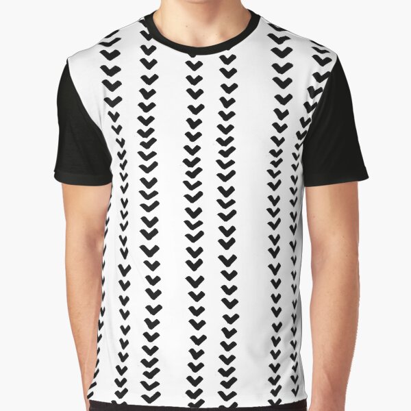 Little black chevrons on white plain background Graphic T-Shirt