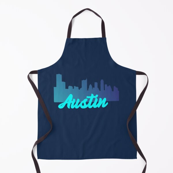 Item preview, Austin Texas Minimalist Silhouette Skyline in Shades of Blue 166 designed and sold by KadinJast.