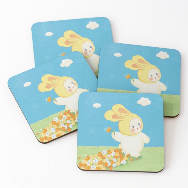 Item preview, Cartoon healing illustration Spring Flowers and Cute Rabbit designed and sold by SceneryStudio.