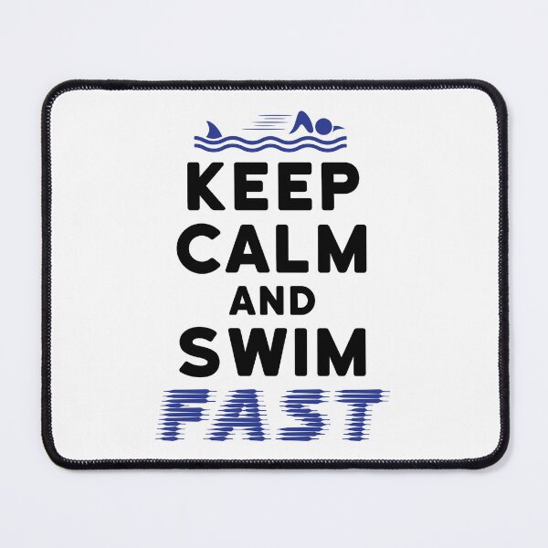 Item preview, Keep Calm and Swim Fast Funny Shark Fin Encounter designed and sold by jaygo.