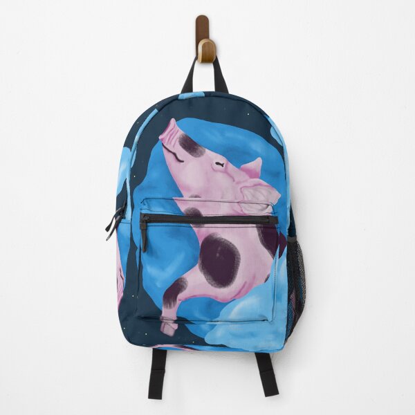Item preview, Sleeping pig on a big blue pillow designed and sold by Antiope33.