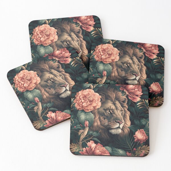 Item preview, Lion and floral pattern. designed and sold by paulo silveira.