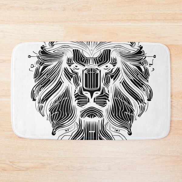 Item preview, Technological floating lion head in black designed and sold by Edekad.