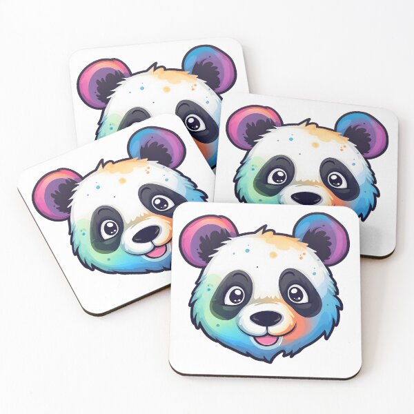Item preview, Panda head portrait in watercolor style designed and sold by aigcx.