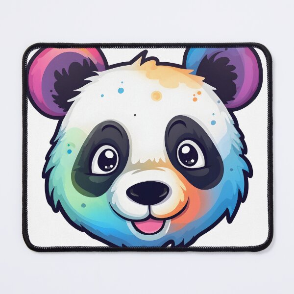 Item preview, Panda head portrait in watercolor style designed and sold by aigcx.