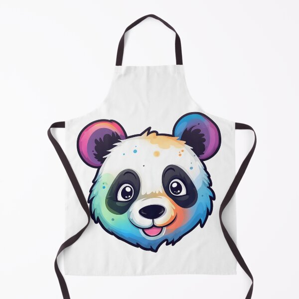 Item preview, Panda head portrait in watercolor style designed and sold by aigcx.
