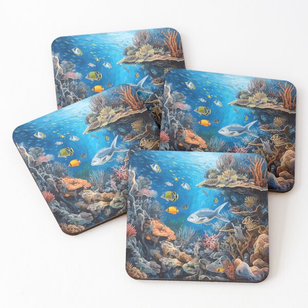 Item preview, Blue Ocean Reef Graphic designed and sold by TraditionalCA.