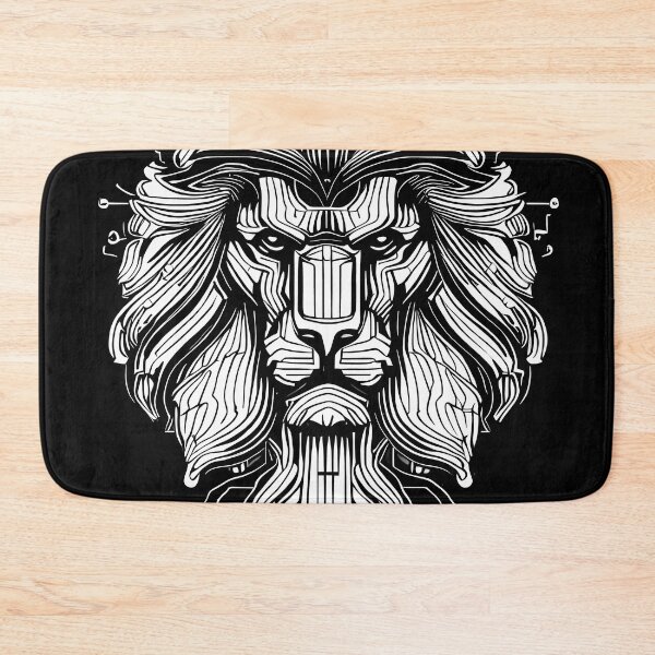 Item preview, Technological floating lion head in white designed and sold by Edekad.
