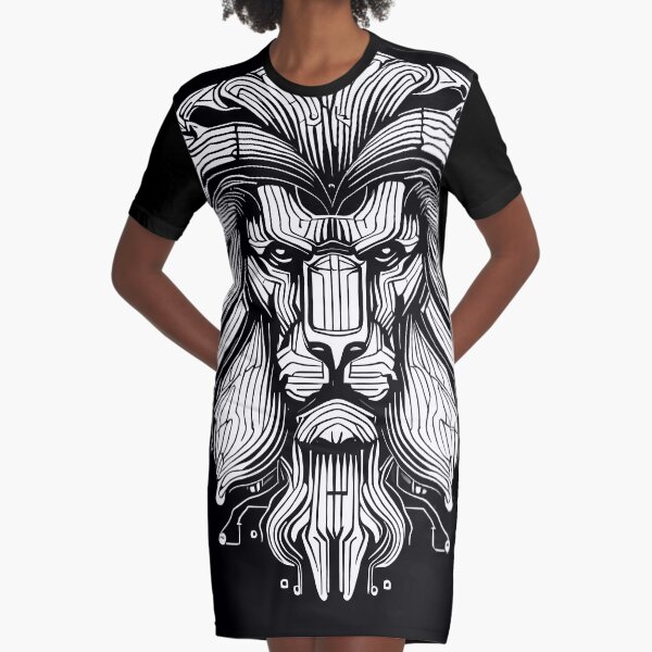 Item preview, Technological floating lion head in white designed and sold by Edekad.