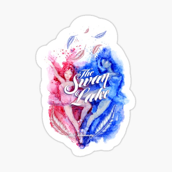 The Swan lake poster Sticker