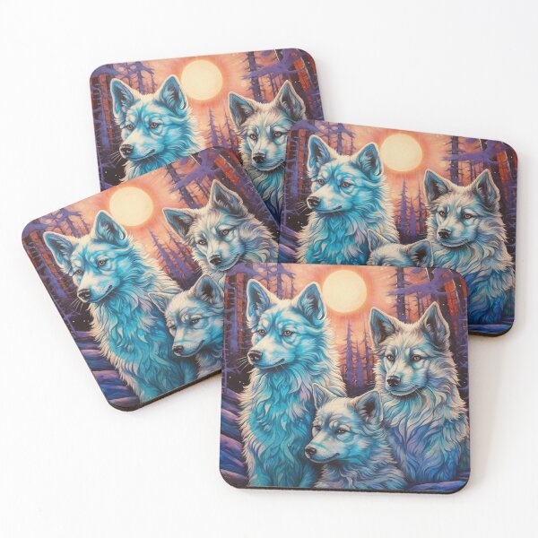 Item preview, Wolfdogs Painting  designed and sold by Nocturne  Paws.