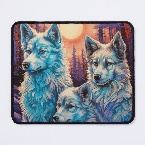 Item preview, Wolfdogs Painting  designed and sold by Nocturne  Paws.