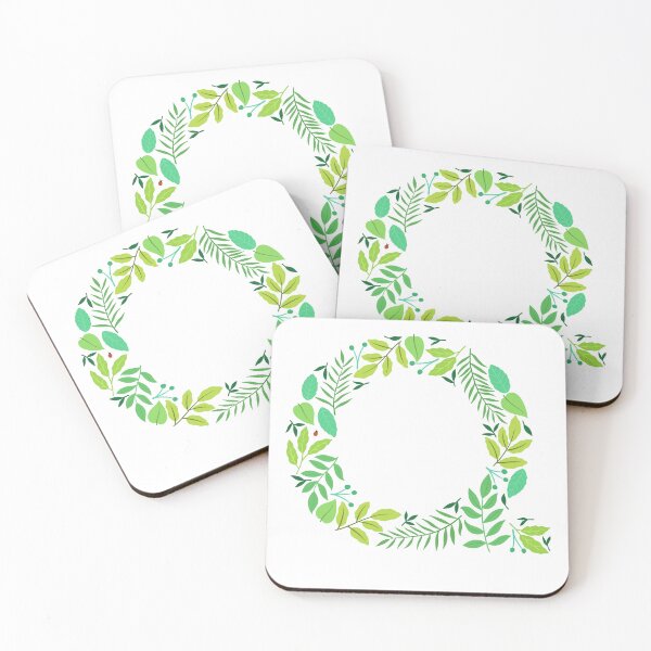Item preview, Green leafy patterned alphabet- Letter Q monogram  designed and sold by LibbyHaggerArt.