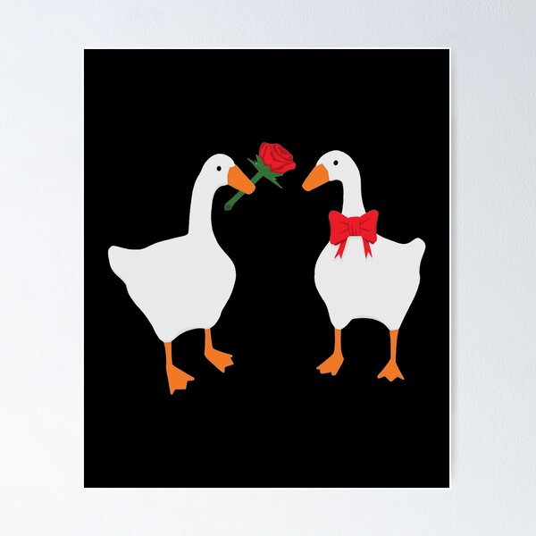 Untitled Valentine Goose - Untitled Goose Game - Posters and Art