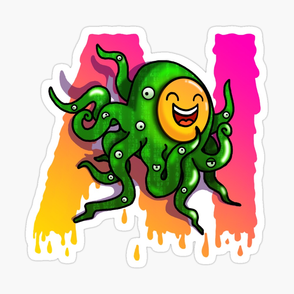 AI shoggoth with smiley face