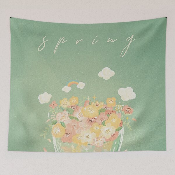 Item preview, Cartoon healing illustration Spring Flowers designed and sold by SceneryStudio.