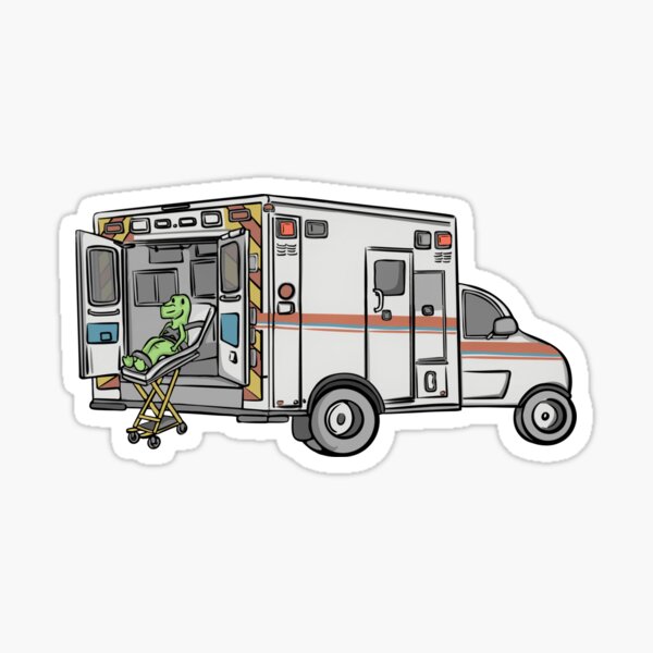 Item preview, Dino in an Ambulance designed and sold by InclusiveDinos.