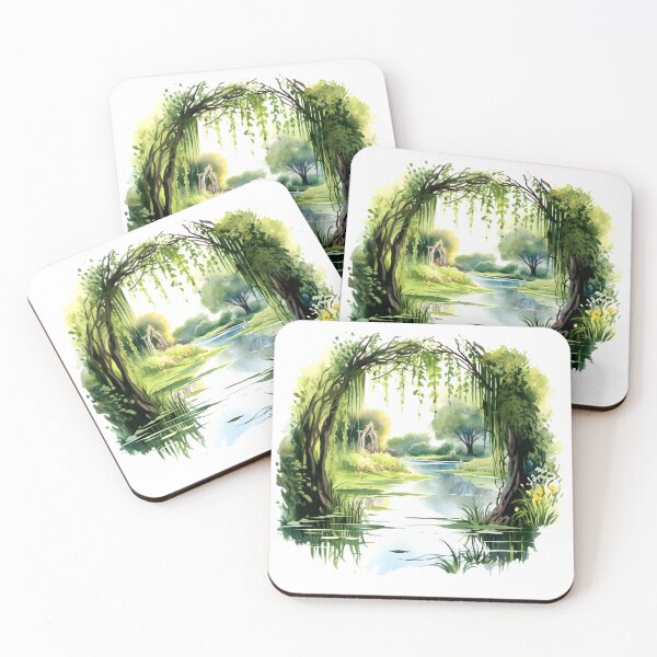 Item preview, Tranquil Pond Clipart, Serene Oasis, Peaceful Waters, Tranquility, Calm Reflections, Nature's Beauty, Pond Life designed and sold by CoolorPainting.