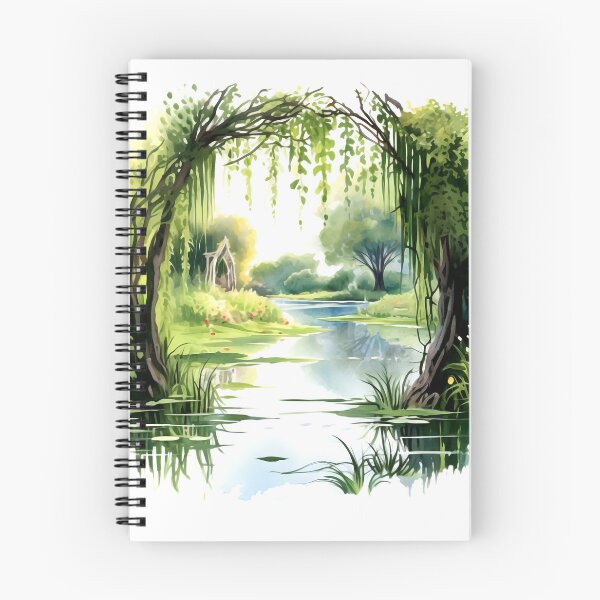 Item preview, Tranquil Pond Clipart, Serene Oasis, Peaceful Waters, Tranquility, Calm Reflections, Nature's Beauty, Pond Life designed and sold by CoolorPainting.