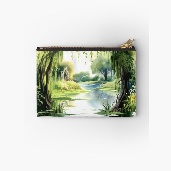 Item preview, Tranquil Pond Clipart, Serene Oasis, Peaceful Waters, Tranquility, Calm Reflections, Nature's Beauty, Pond Life designed and sold by CoolorPainting.