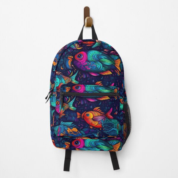Item preview, Psychedelic fish seamless pattern designed and sold by Marc Konno.