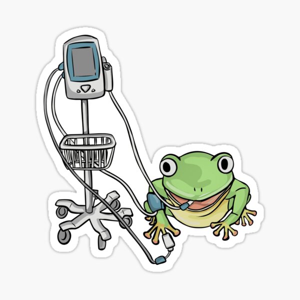 Artikel-Vorschau von Frosch bekommt Vitalwerte entnommen, designt und verkauft von InclusiveDinos.