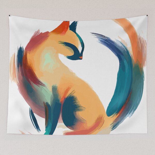 Item preview, Cat in harmony - Modern style designed and sold by pwdworld.