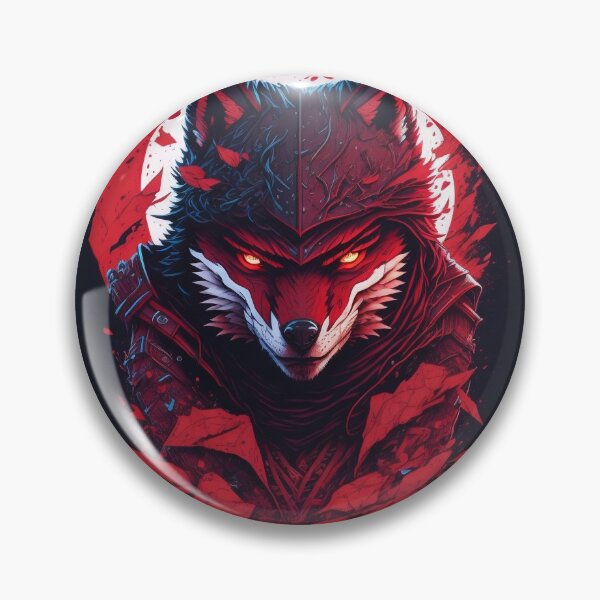 Item preview, Ninja wolf against the background of the moon designed and sold by zozolekk.