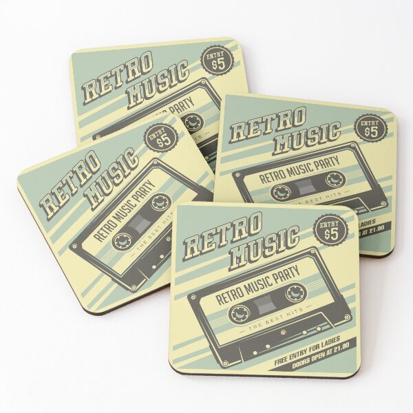 Item preview, Retro Music Compact Cassette Vintage Signage Poster  designed and sold by Acim0.