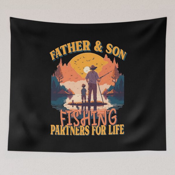 Item preview, Father and Son Fishing Partners For Life - Father's Day Artwork 1 designed and sold by Cawaiico.