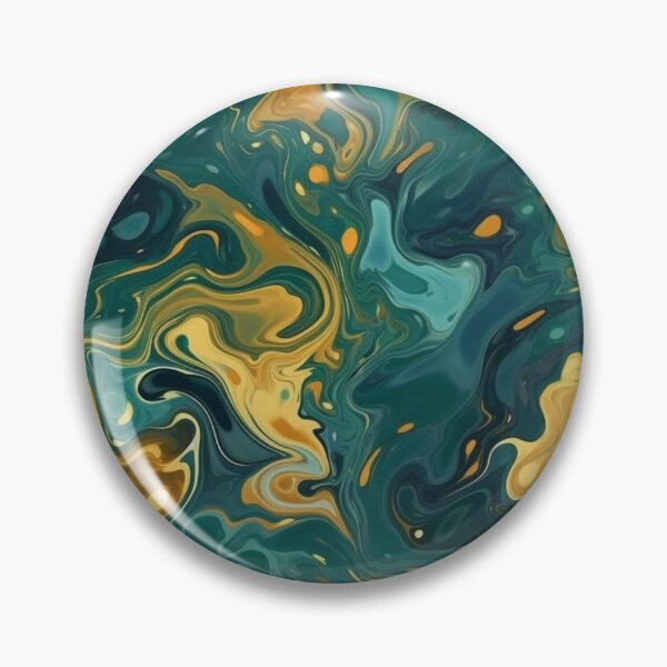 Item preview, Abstract Green and Gold Swirl Pattern designed and sold by HoppyPrints.