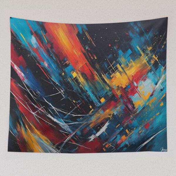 Item preview, Explosion of color: Collection of abstract paintings with thick strokes to brighten up your spaces with Vibrant brushstrokes designed and sold by Arteola Studio.