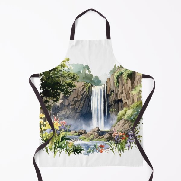 Item preview, Picturesque Waterfall Clipart, Scenic Beauty, Captivating Cascade, Breathtaking Falls, Majestic Water, Nature's Wonder, Picturesque View designed and sold by CoolorPainting.