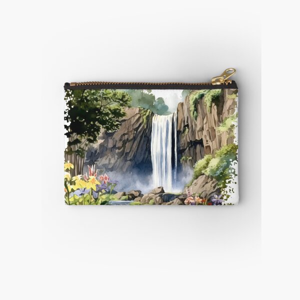 Item preview, Picturesque Waterfall Clipart, Scenic Beauty, Captivating Cascade, Breathtaking Falls, Majestic Water, Nature's Wonder, Picturesque View designed and sold by CoolorPainting.