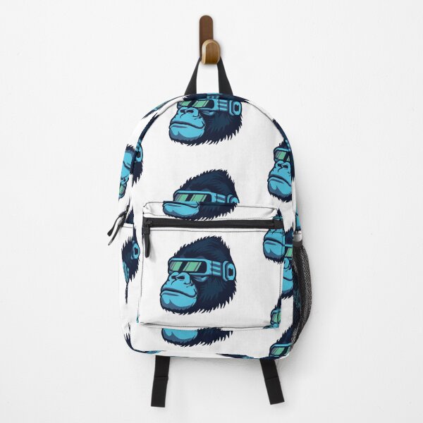 Item preview, Gorilla stylish futuristic blue neon designed and sold by spyduckz.