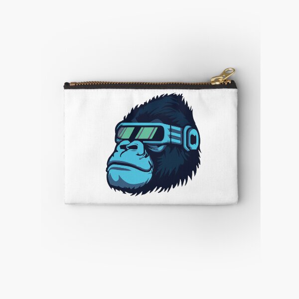 Item preview, Gorilla stylish futuristic blue neon designed and sold by spyduckz.