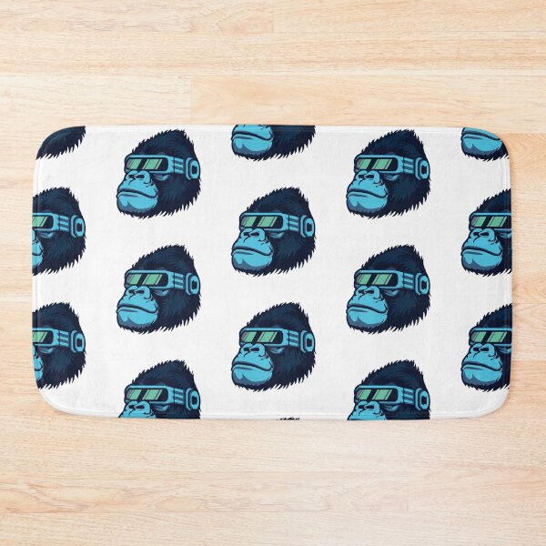 Item preview, Gorilla stylish futuristic blue neon designed and sold by spyduckz.