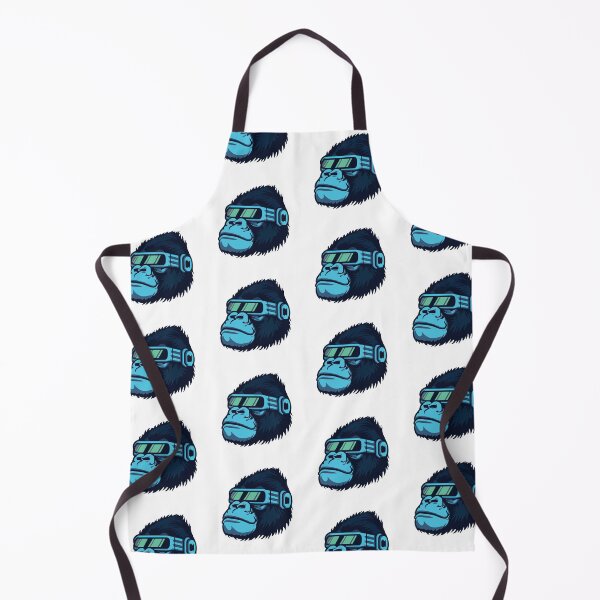 Item preview, Gorilla stylish futuristic blue neon designed and sold by spyduckz.